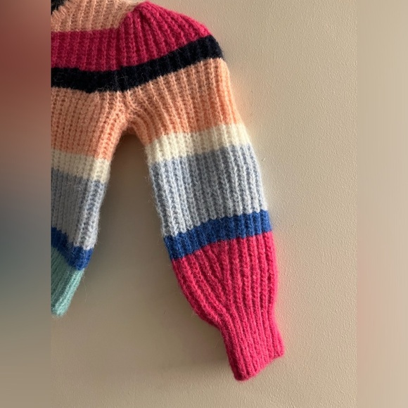 Vineyard Vines Girls Knit Striped Puff Sleeve Sweater (Size 2T) - Picture 4 of 9